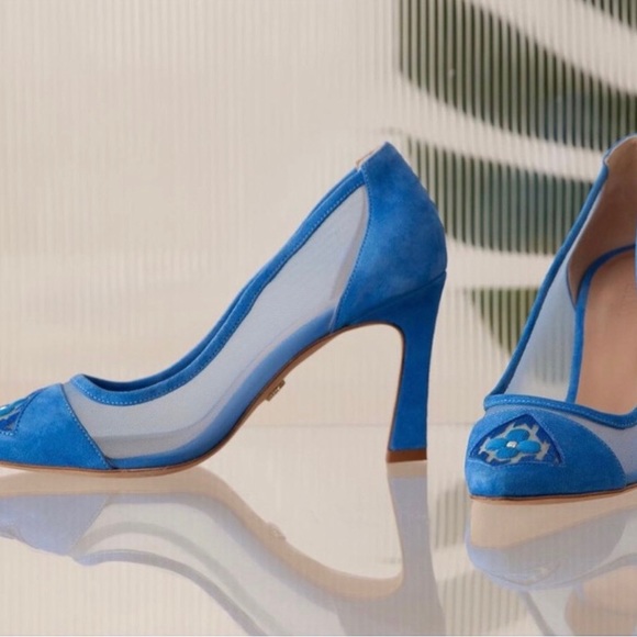 HOUSE OF ATANA FIORELLINI PUMP MESH 85  ROYAL BLUE - Picture 2 of 6